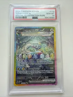 PSA 10 GEM MINT Terapagos Ex 170/142 Stellar Crown SIR Pokemon Card - Image 1