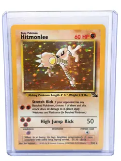Hitmonlee 7/62 Pokemon Card TCG Fossil Unlimited Holo MP - Image 2