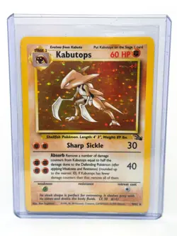 Kabutops 9/62 Pokemon Card TCG Fossil Unlimited Holo MP - Image 2