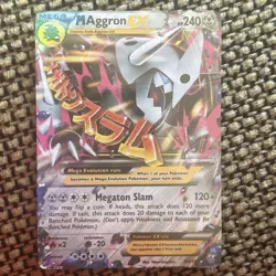 Pokemon M Aggron EX 94/160 XY Primal Clash Mega Holo Ultra Rare 2015 Card - Image 1