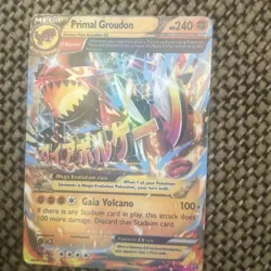 Primal Groudon EX Holo Pokemon Card 86/160 - Image 1