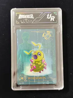 Digimon Adventure 02 The Beginning Wormmon DM-UR09 Encapsulated Holo Card -J12 - Image 1