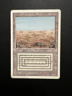 SCRUBLAND dual land Revised Magic the Gathering MTG MP - Image 1