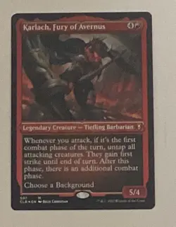 MTG Karlach, Fury of Avernus - Etched Foil - Battle For Baldur’s Gate - 507 - Image 1