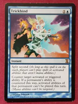 Magic The Gathering TIME SPIRAL TRICKBIND blue card MTG - Image 1