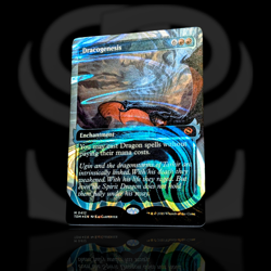 Dracogenesis ~Halo Foil Ghost Fire~ Mythic Enchantment, Tarkir Dragonstorm, Mint - Image 2