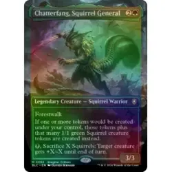 Foil Chatterfang, Squirrel General (borderless) M/NM MTG Bloomburrow: Commander - Image 1
