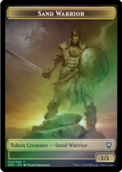 Sand Warrior/Phyrexian FOIL Token 020/026 Dominaria United Commander MTG - Image 1