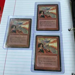 Lot of (3) Magic the Gathering - Ice Age Pyroblast 1995 213 Common - Image 1
