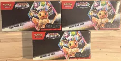 Pokemon TCG Prismatic Evolutions Surprise Box New Factory Sealed LOT OF 3 - Image 1