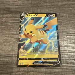 Pikachu V SWSH063 Ultra Rare Holo - 2020 Pokemon Black Star Promo NM - Image 1