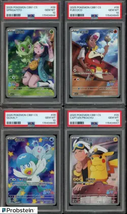 2025 Pokemon CBB1 CS Sprigatito Fuecoco Quaxly Captain Pikachu Sequential PSA 10 - Image 1
