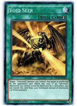 Yugioh! MP Void Seer - MP15-EN228 - Super Rare - 1st Edition Moderately Played, - Image 1