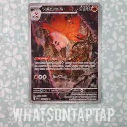 Pokemon Card Volcarona 100/086 Secret Rare Scarlet Violet Black Bolt Singles LP - Image 1