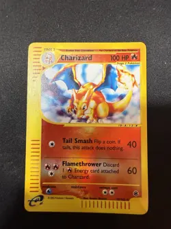 Pokemon TCG Charizard Expedition Base Set Reverse Holo Card 039/165 MP - Image 1
