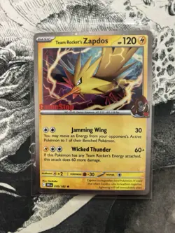 Pokemon Team Rockets Zapdos Card 070/182 GameStop NM - Image 1