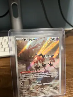 Pokemon TCG Mr. Mime 179/165 Scarlet & Violet Holo Card NM Condition - Image 2