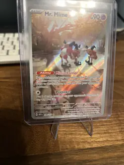 Pokemon TCG Mr. Mime 179/165 Scarlet & Violet Holo Card NM Condition - Image 3