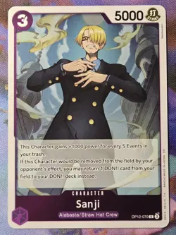 Sanji OP12-070 R NM Foil One Piece Card Game - Legacy of the Master - English - Image 1