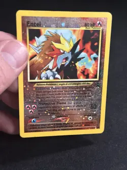 Entei 34/53 Wotc Promo Reverse Holo Pokemon vintage card SWIRL - Image 4