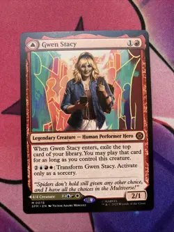 Gwen Stacy 0078 Marvel's Spider-Man Mythic MTG SPM EN M Near Mint Card - Image 1