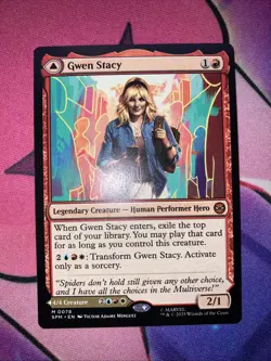 Gwen Stacy 0078 Marvel's Spider-Man Mythic MTG SPM EN M Near Mint Card - Image 2
