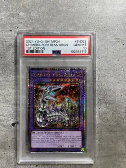 Yugiob Card 1st Ed Chimera Fortress Dragon QCSR PSA 10 Gem Mint, MP24-EN022 2024 - Image 1