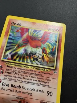 Pokemon TCG Ho-Oh Neo Revelation Holo Card 7/64 Rare NM/LP - Image 2
