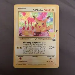Pokemon Pikachu Celebrations Birthday Surprise 25th Anniversary Promo Card - Image 1