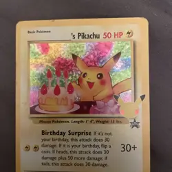 Pokemon Pikachu Celebrations Birthday Surprise 25th Anniversary Promo Card - Image 3