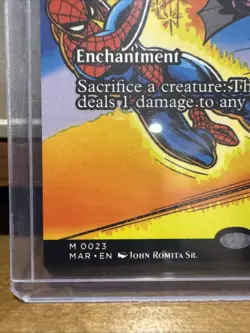 MTG Marvel Goblin Bombardment Showcase John Romita Sr. Spider-Man Mythic 23 - Image 2