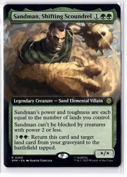 Sandman, Shifting Scoundrel (Extended Art) 266 MTG Marvel's Spider-Man Non-Foil - Image 1