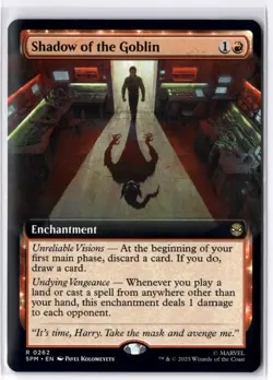 Shadow of the Goblin (Extended Art) 262 MTG Marvel's Spider-Man Non-Foil NM/M - Image 1