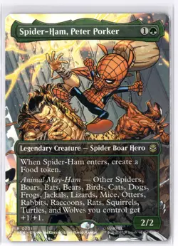 Spider-Ham, Peter Porker (Borderless) 201 MTG Marvel's Spider-Man Non-Foil NM/M - Image 1