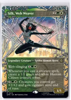 Silk, Web Weaver (Borderless) 215 MTG Marvel's Spider-Man Non-Foil NM/M - Image 1