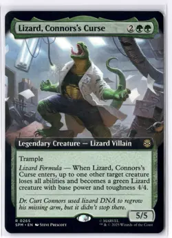 Lizard, Connors's Curse (Extended Art) 265 MTG Marvel's Spider-Man Non-Foil NM/M - Image 1
