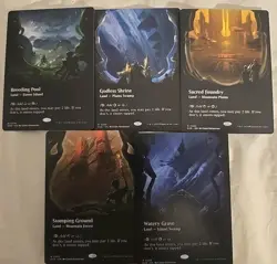 MTG Edge of Eternities Complete Set of Shock Lands Borderless Non-Foil - Image 1