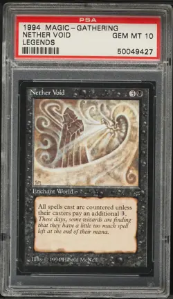 1994 Magic The Gathering MTG Legends Nether Void Rare PSA 10 GEM MINT LOW POP - Image 1