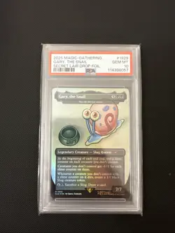 2025 MTG SECRET LAIR X SPONGEBOB 1929 GARY, THE SNAIL FOIL PSA 10 GEM MINT - Image 1