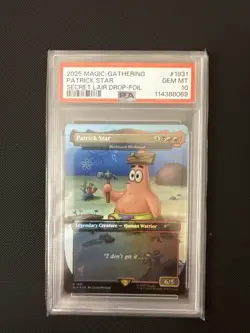 2025 MTG SECRET LAIR DROP #1931 PATRICK STAR PSA 10 - Image 1