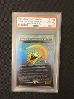 MTG SpongeBob SquarePants FOIL PSA 10 GEM MINT SpongeBob Magic Card SLD #1932 - Image 1