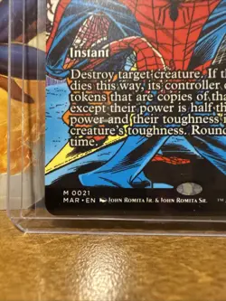 Borderless Saw in Half, MTG, Marvel's Spider-Man, Magic the Gathering, 21 - Image 2