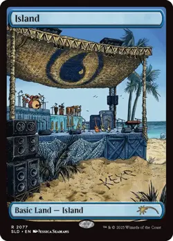 Island (2077) MTG Secret Lair Drop Non-Foil KEXP - Image 1