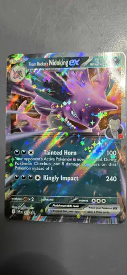 Pokemon TCG : Team Rocket's Nidoking EX SVP 217 Black Star Promo 2025 Near Mint! - Image 1