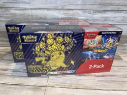 TWO Pokemon SURGING SPARKS: ETB + Booster Bundle 2-Pack Sealed - Image 1