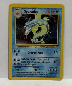 1999 Pokemon TCG Gyarados 006/102 Base Set Unlimited Holo RARE LP NM! - Image 2