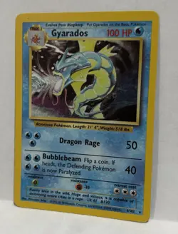 1999 Pokemon TCG Gyarados 006/102 Base Set Unlimited Holo RARE LP NM! - Image 3