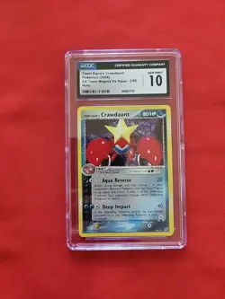 Pokemon: Team Aqua's Crawdaunt #2 EX TM Magma Vs TM Aqua Holo - Vintage CGC 10 - Image 1