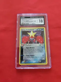 Pokemon: Team Aqua's Crawdaunt #2 EX TM Magma Vs TM Aqua Holo - Vintage CGC 10 - Image 3
