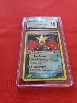Pokemon: Team Aqua's Crawdaunt #2 EX TM Magma Vs TM Aqua Holo - Vintage CGC 10 - Image 4